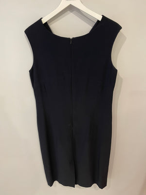 Alexander Mcqueen Black Sleeveless Dress with Bow Detailing Size UK 12/14