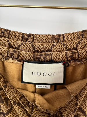 Gucci Brown GG Monogram Joggers Size XXS (UK 4)