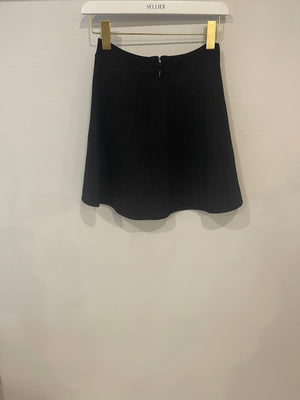 Herve Leger Black Mini Skater Skirt Size XS (UK 6)