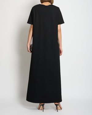 The Row Black Round-Neck Maxi Dress with Size XS (UK 6-8)