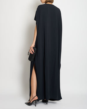 The Row Navy Round-Neck Maxi Dress with Split Detail Size L (UK 12/14)