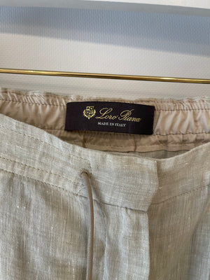 Loro Piana Beige Linen Shirt and Trouser Set Size IT 40 (UK 8)