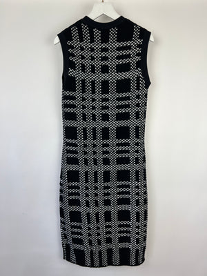 Louis Vuitton Black, White Graphic Knit Mini Dress Size XS (UK 6) RRP £1,720