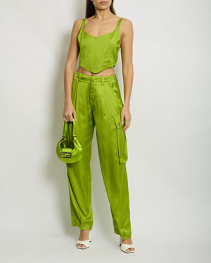 Ermanno by Ermanno Scervino Green Corset & Cargo Trousers Set Corset IT 42 (UK 10) Trousers IT 40 (UK 8)