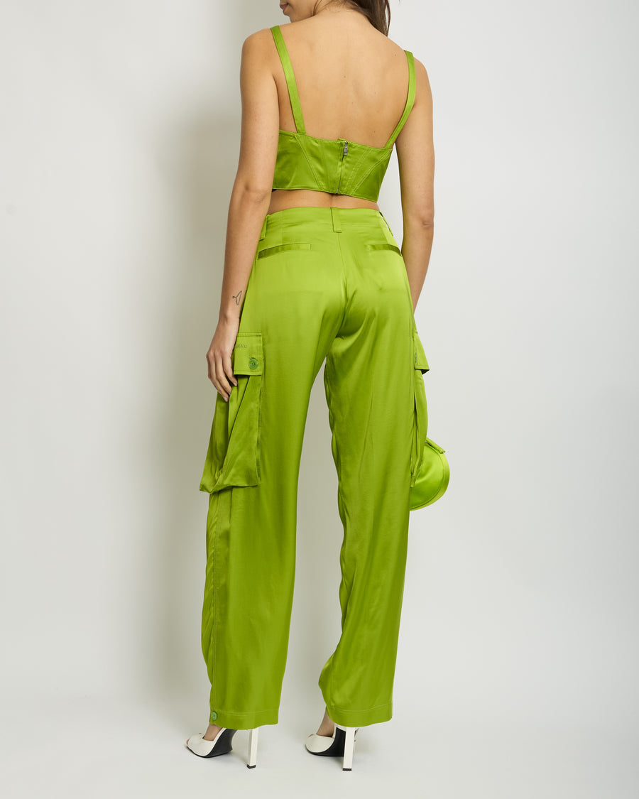 Ermanno by Ermanno Scervino Green Corset & Cargo Trousers Set Corset IT 42 (UK 10) Trousers IT 40 (UK 8)