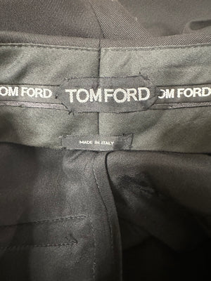 Tom Ford Black Tailored Trousers with Pleat Detail Size IT 32 (UK 10)