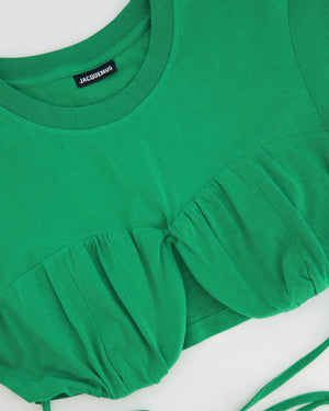 Jacquemus Green Cropped Wrap Detail Top Size S (UK 8)