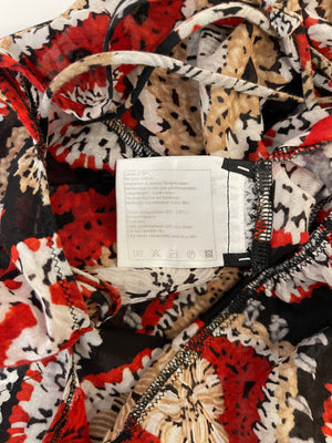 Chanel Black and Red Printed CC Logo Maxi Beach Dress Size FR 40 (UK 12)