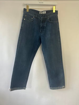 Christian Dior Blue 01 Denim Jeans with Logo J'adore Turn Up Size FR 32 (UK 4)