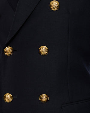 Balmain Navy Blazer Jacket with Gold Buttons Size FR 42 (UK 14) RRP £2,500