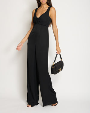 Zimmermann Black Jumpsuit with Ruched Detail Size 0 (UK 8)