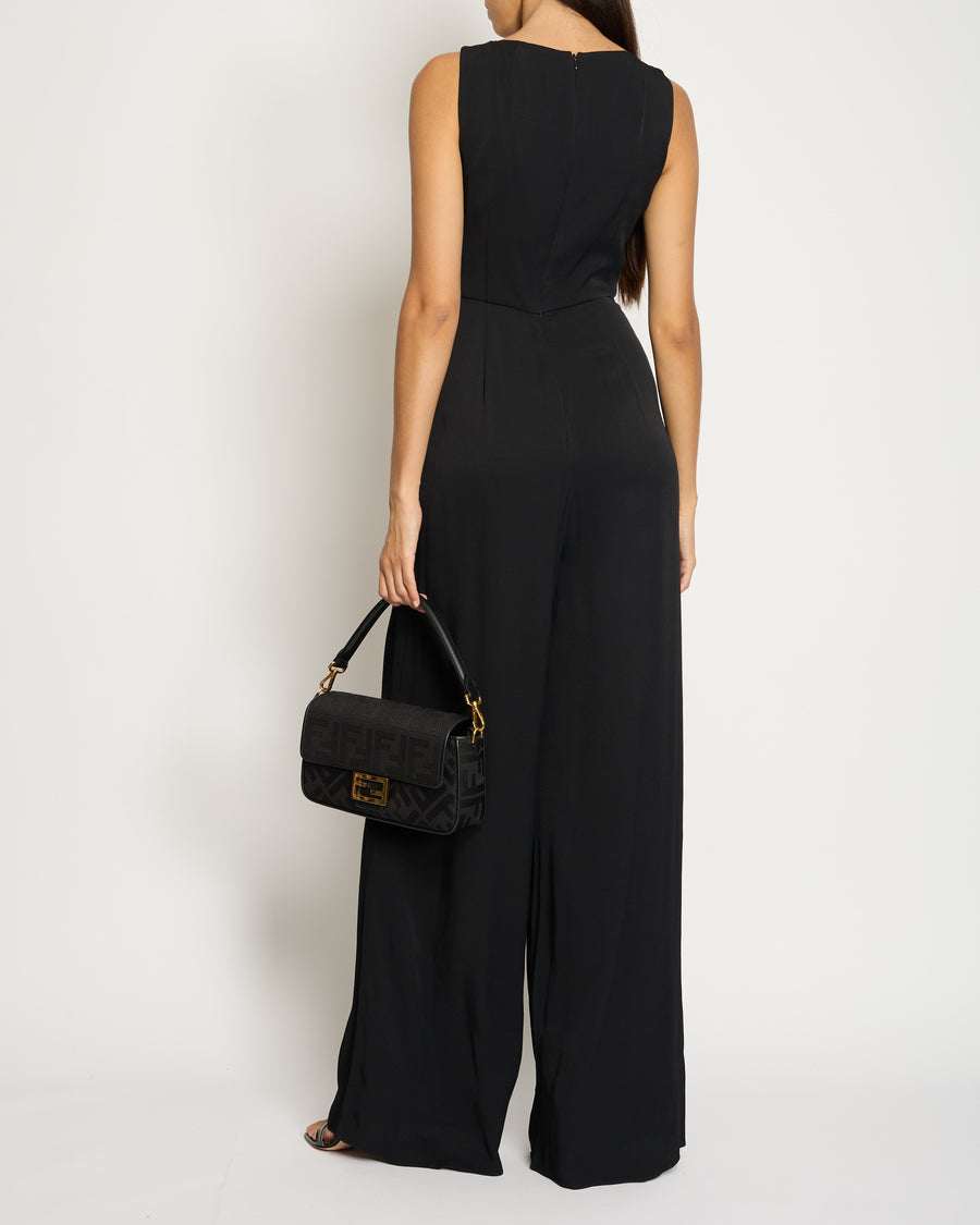 Zimmermann Black Jumpsuit with Ruched Detail Size 0 (UK 8)