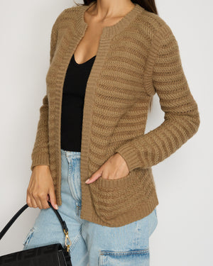 Chanel Brown Round Neck Knitted Cardigan FR 38 (UK 10)