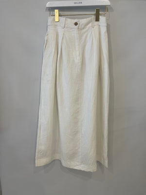 Jenni Kayne White Maxi Linen Skirt Size US 2 (UK 6)