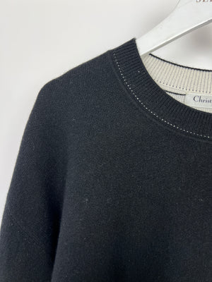 Christian Dior Black J'adore 8 Long Sleeve Jumper Size FR 34 (UK 6)