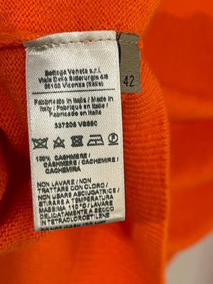 Bottega Veneta Orange Cashmere Cardigan Size IT 42 (UK 10)