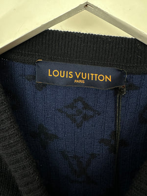 Louis Vuitton Menswear Navy Monogram Long Sleeve Jumper Size FR 54 (UK 44)