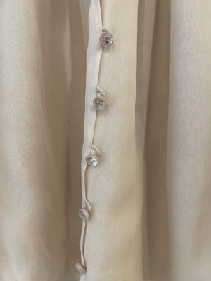 Valentino Beige Silk Blouse with Bow Detail Size IT 42 (UK 10)