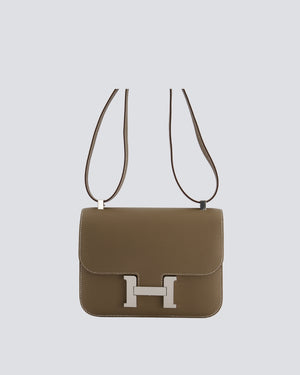 Hermes Constance 24 Bag in Etoupe Epsom with Palladium Hardware