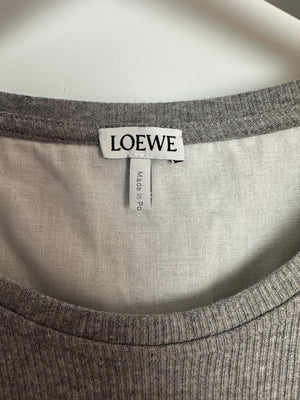 Loewe Grey Cotton Sleeveless Maxi Dress With Anagram Logo Embroidery Size XL (UK 14)