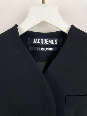 Jacquemus Black Les Sculptures Tailored Long Sleeve Coat FR 32 (UK 4)