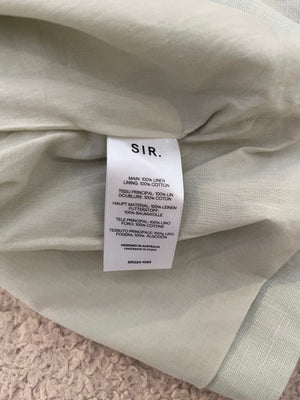 SIR the Label Pastel Green Linen Mini Dress IT 38 (UK 6)