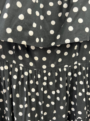 Dolce & Gabbana Black and White Polka Dot Maxi Dress Size IT 40 (UK 8)