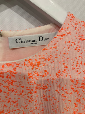 Christian Dior Neon Pink Structure Sleeveless Mini Dress Size FR 40 (UK 12)