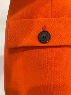 Dior Orange Mini Skirt with Pocket and Button Details Detail Size FR 36 (UK 8)