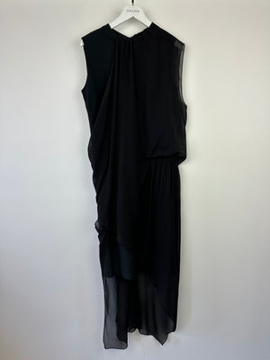 Maison Margiela Black Sleeveless Midi Dress Size IT 42 (UK 10)