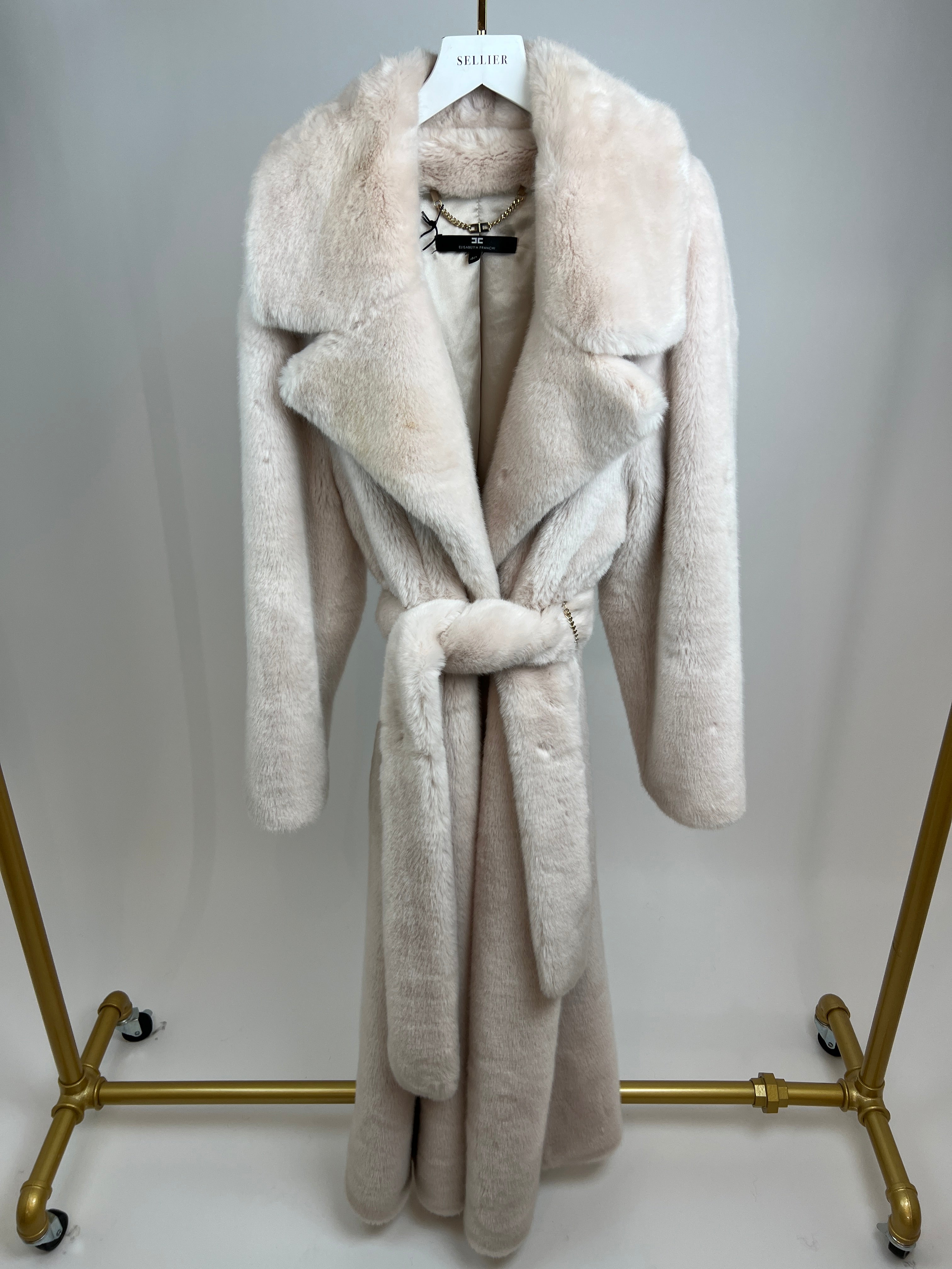 Elisabetta franchi fur clearance coat