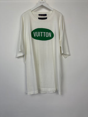 Louis Vuitton Menswear White "Vuitton" Knitted T-Shirt Size XL (UK 44)