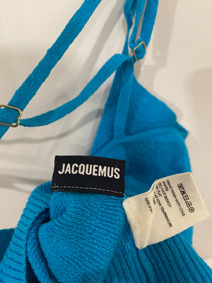 Jacquemus Blue Cropped Top with Back Strap Details FR 36 (UK 8)