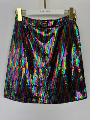 Dolce & Gabbana Multi-Colour Sequin Mini Skirt Size XS (UK 4-6)