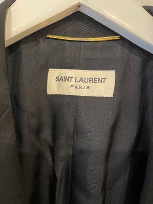 Saint Laurent Black Blazer with Stars and Stitching Detail Size FR 34 (UK 6)