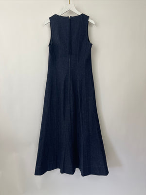 Gabriela Hearst Dark Blue Denim Sleeveless Midi Dress Size IT 42 (UK 10)