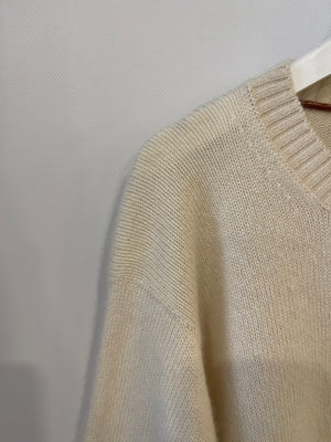 Loro Piana Menswear Cream Cashmere Jumper Size IT 50 (UK 40)