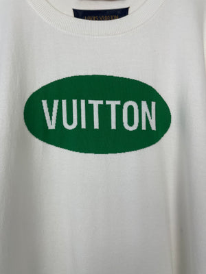 Louis Vuitton Menswear White "Vuitton" Knitted T-Shirt Size XL (UK 44)