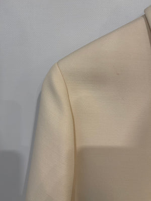 Christian Dior Cream Wool Jacket with Gold Buttons Detail Size FR 40 (UK 12)