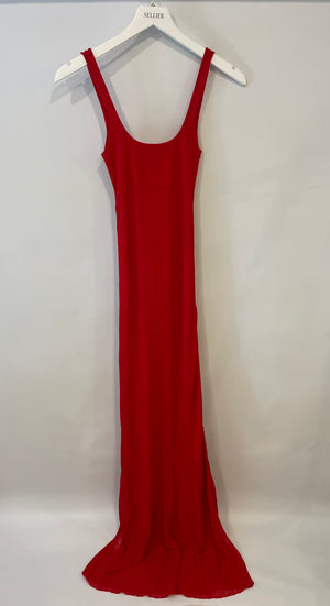 Jacquemus Red La Robe Maille Maxi Dress Size FR 36 (UK 8)