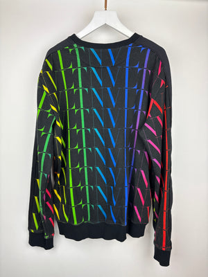 Valentino Multi-Colour "VLTN" Long Sleeve Jumper Size M (EU 48)