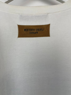 Louis Vuitton Menswear White "Vuitton" Knitted T-Shirt Size XL (UK 44)