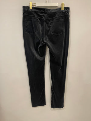 Loro Piana Dark Grey Velvet Straight Leg Trousers Size IT 46 (UK 14) RRP £1,250