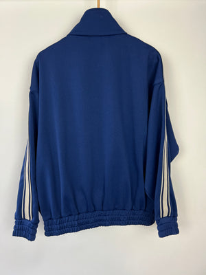 Celine Blue Two-Piece Tracksuit Set with Logo and Stripe Trim Size XS/S (UK 6/8)