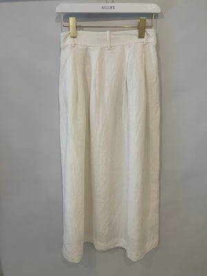 Jenni Kayne White Maxi Linen Skirt Size US 2 (UK 6)