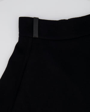 Saint Laurent Black Midi Skirt with Leather Tassel Details Size FR 36 (UK 8)