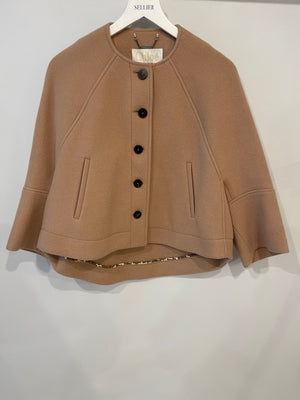 Chloé Beige Wool Jacket with Button Details Size FR 34 (UK 6)