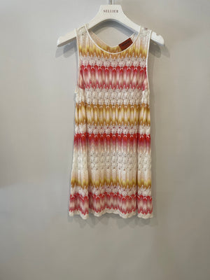 Missoni Pink, Yellow, White Cardigan and Sleeveless Top Set Size IT 40 (UK 8)