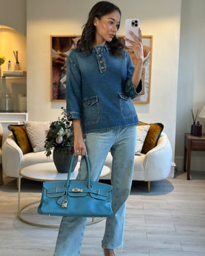 *HOT RE-RELEASE* Hermès Birkin JPG Bag in Bleu Jean Togo Leather with Palladium Hardware