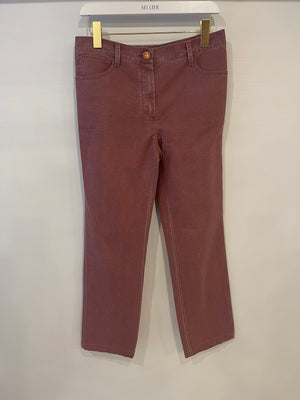 Chanel 06/P Mauve Skinny Jeans with CC Logo on Back Pocket Size FR 38 (UK 10)